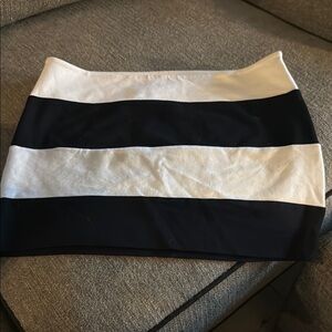 Express Black and White Mini Pencil Skirt